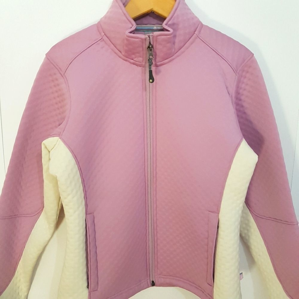 SUNICE Women's Quilted Foam Sports Jacket Lilac and White Size Small